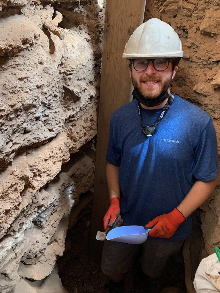 Sampling sediments at Taforalt Cave
